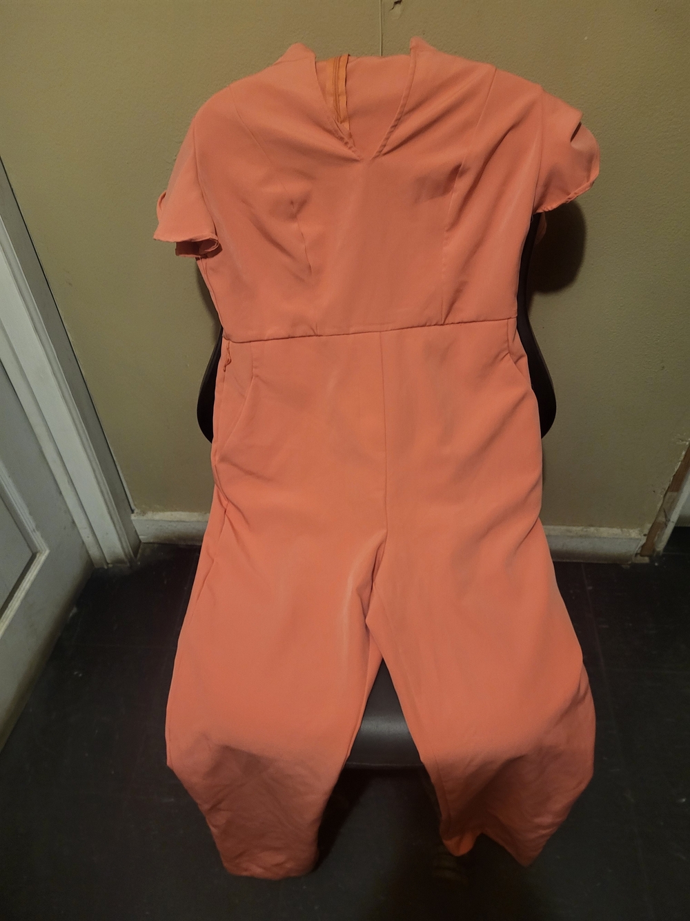 New York & Company Coral Short-Sleeve Jumpsuit